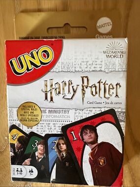 UNO Harry Potter Card Game - White Red Black